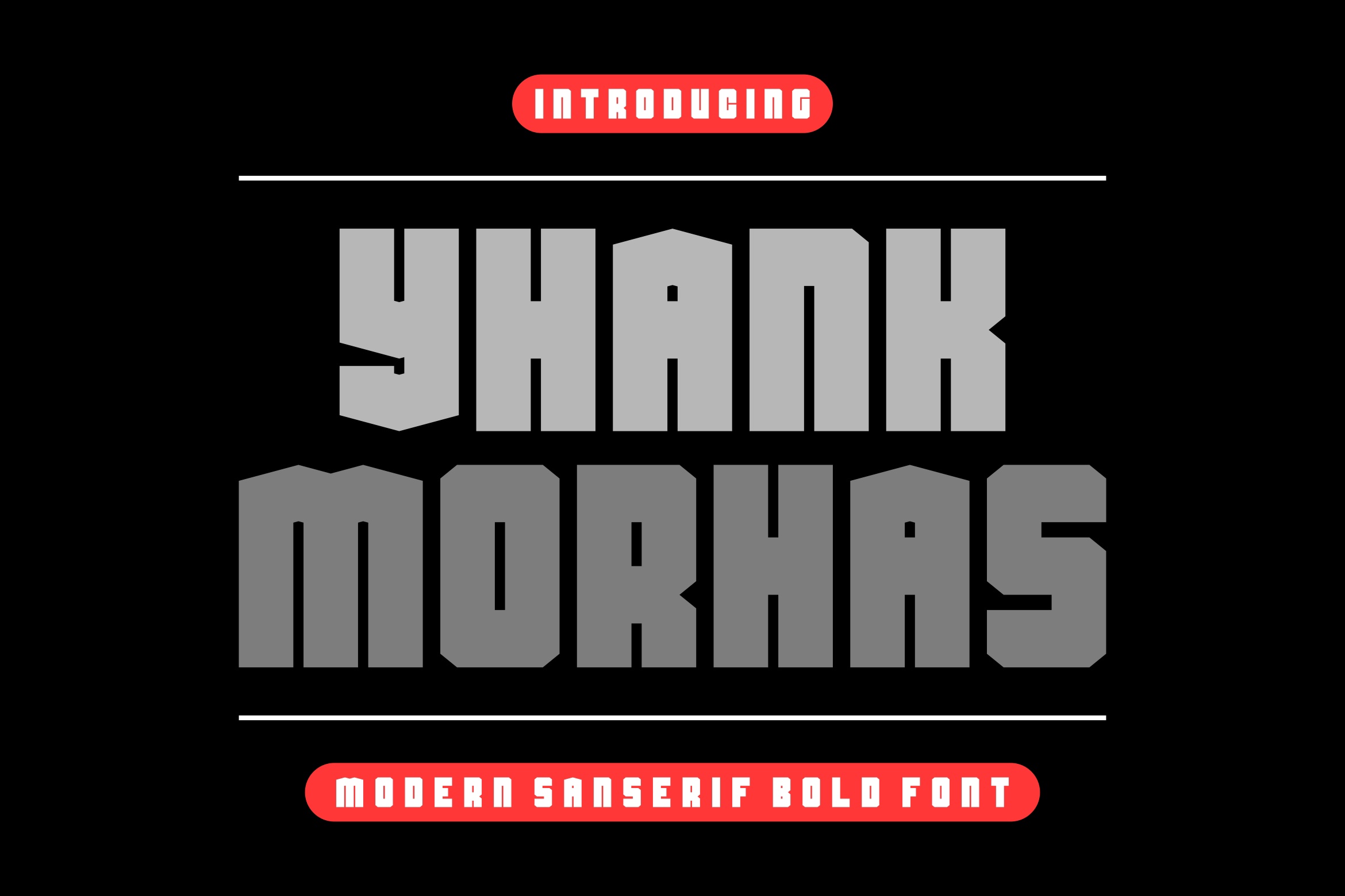 Пример шрифта Yhank Morhas Bold